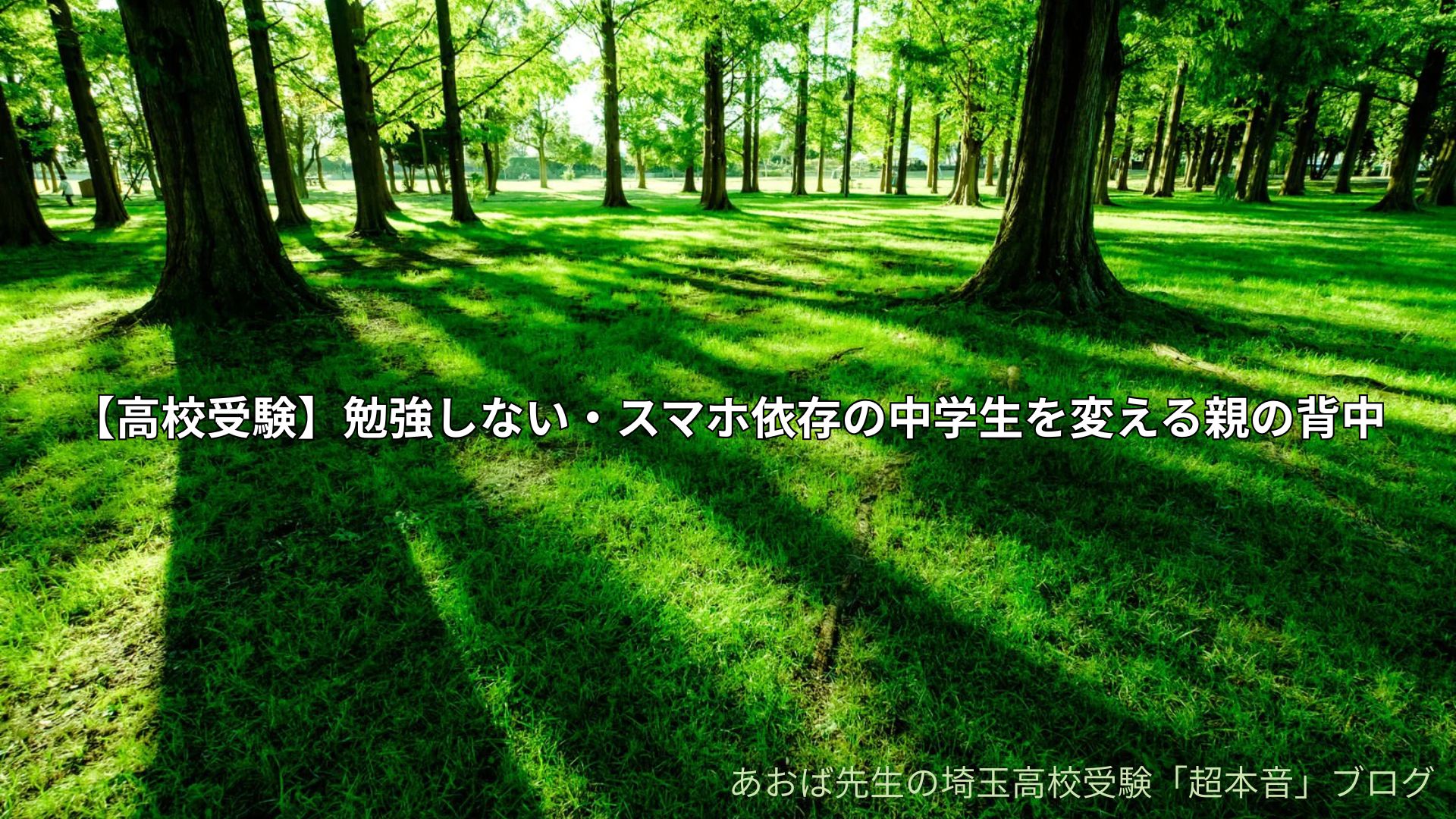 【高校受験】勉強しない・スマホ依存の中学生を変える親の背中