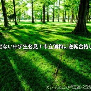 やる気が出ない中学生必見！市立浦和に逆転合格した勉強法