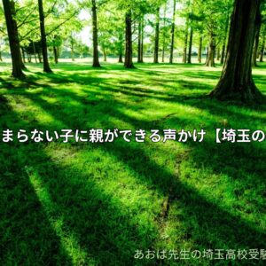 志望校が決まらない子に親ができる声かけ【埼玉の高校受験】
